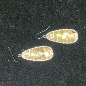 Premier Design opalescent, and crystal earrings